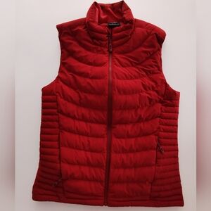 Wind River Red Zip Up Puffer Vest Funnel Neck Collar Size M